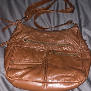 Bueno of CA butter soft leathery Crossbody bag. Xcellent Condition